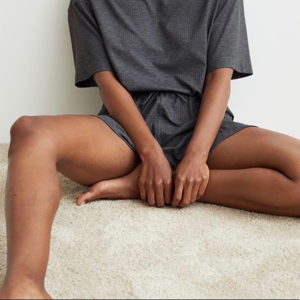 H&M Grey High Waist Sweatshorts